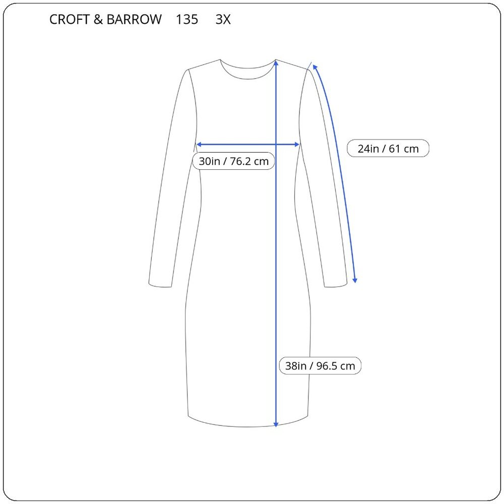 Croft & Barrow Women Pajama Top Sleep Shirt 3X Plus Blue Geometric SWE48E - Picture 2 of 11